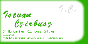 istvan czirbusz business card