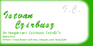 istvan czirbusz business card